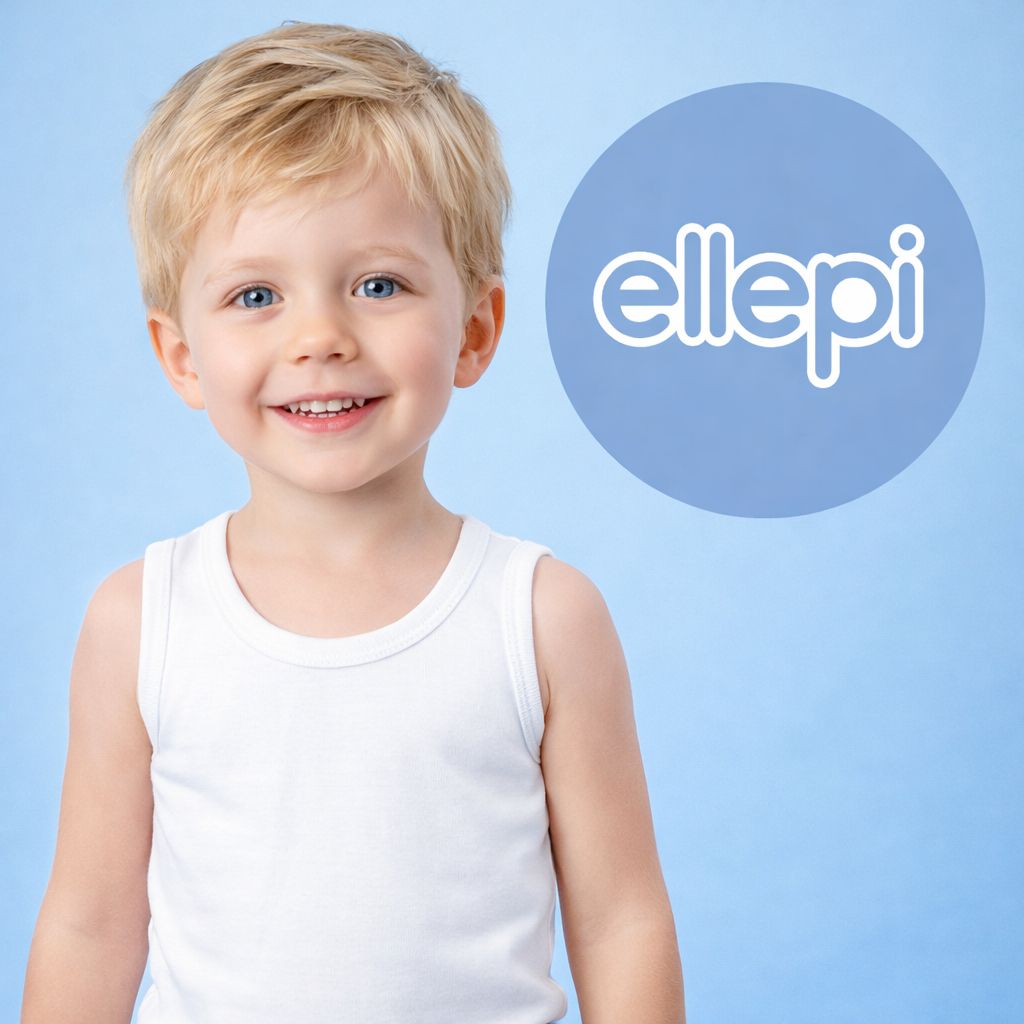Canotta spalla larga in cotone Ellepi Bimbo