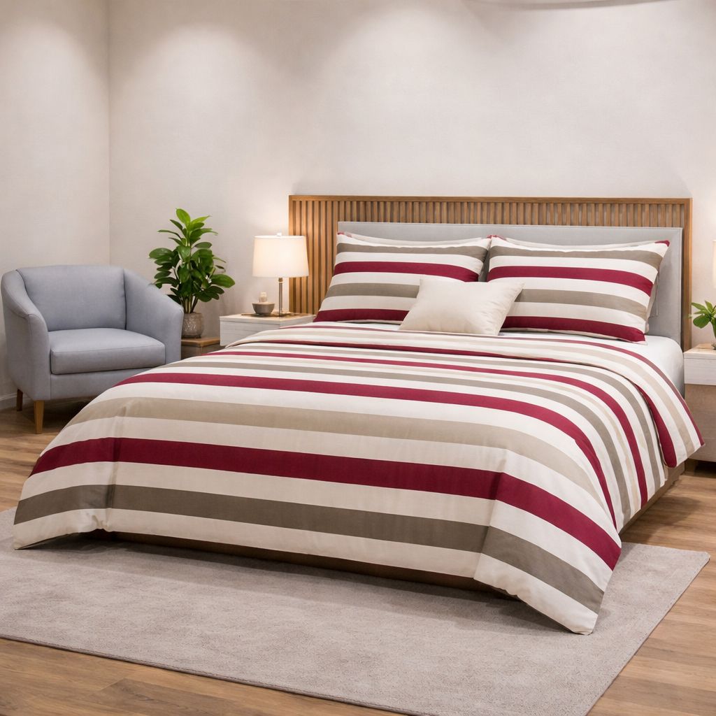 Completo Lenzuolo Righe Multicolor