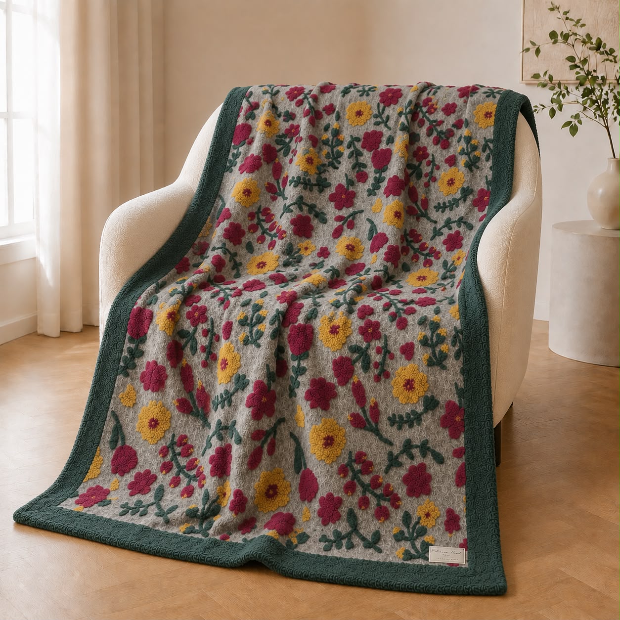 Plaid In Lana cotta Velvet Fabbrica Tessile