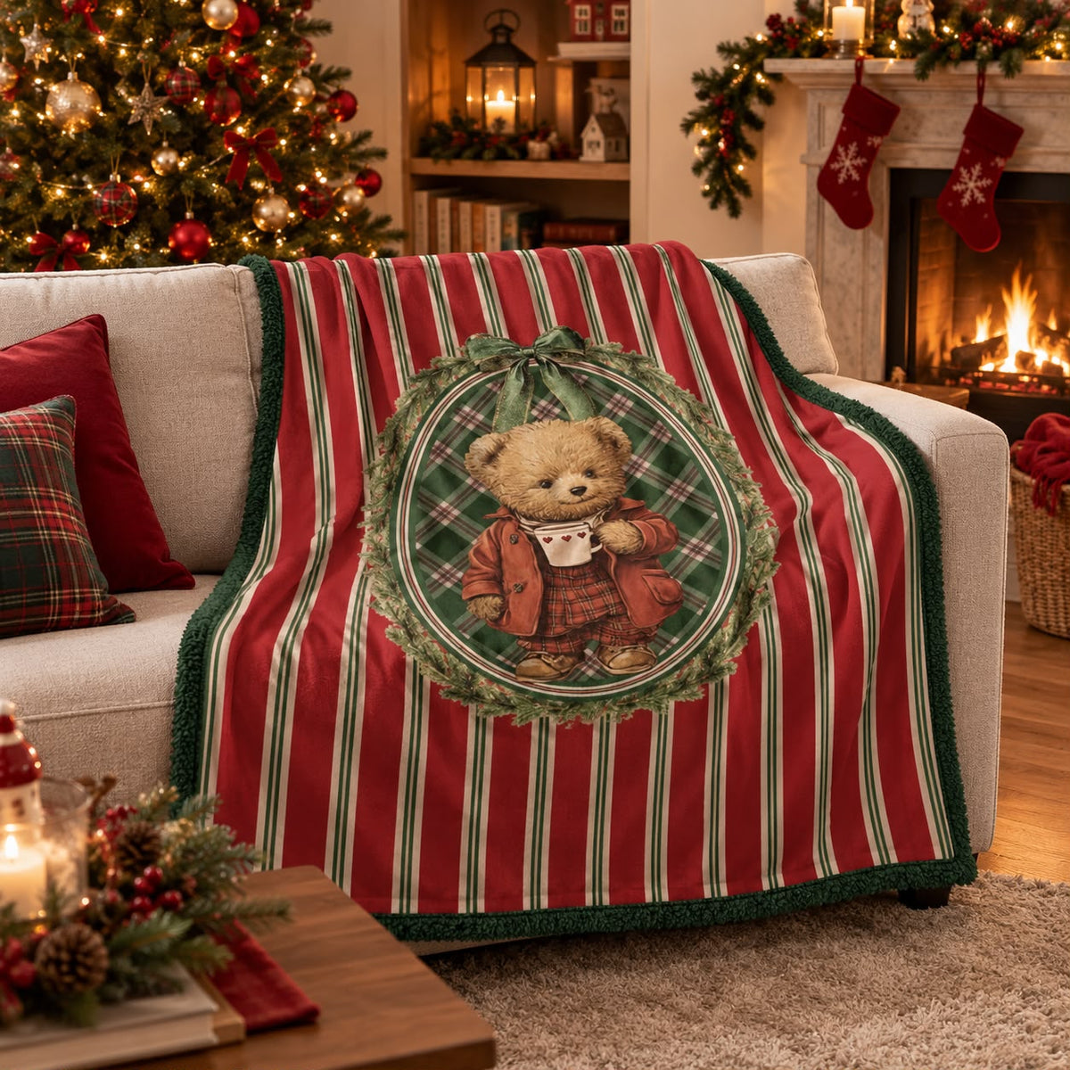 Plaid con sherpa Blanc Mariclo' Orsetto