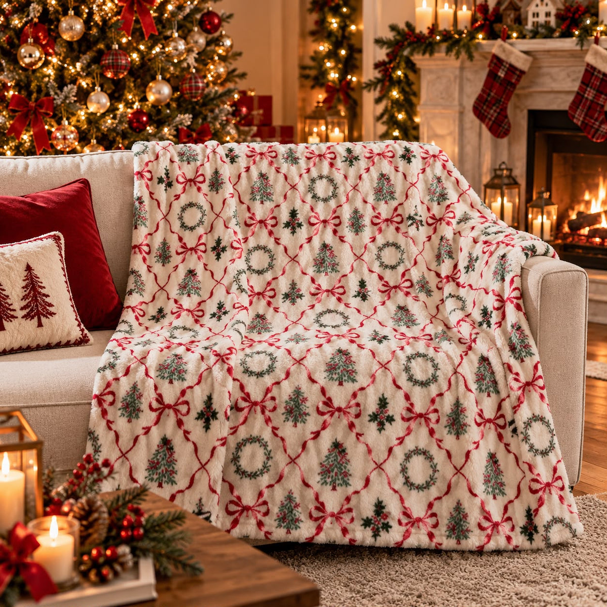 Plaid con sherpa Blanc Mariclo' Fiocchi
