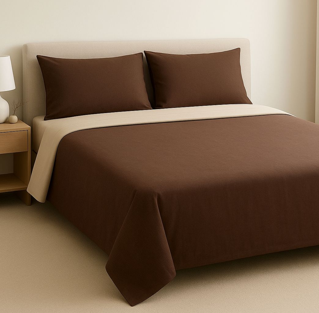 Completo Lenzuola Mano Pesca No Stiro Bicolor