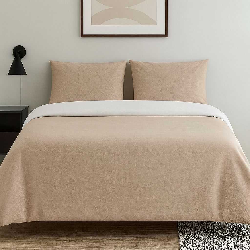 Completo Lenzuola Mano Pesca No Stiro Bicolor