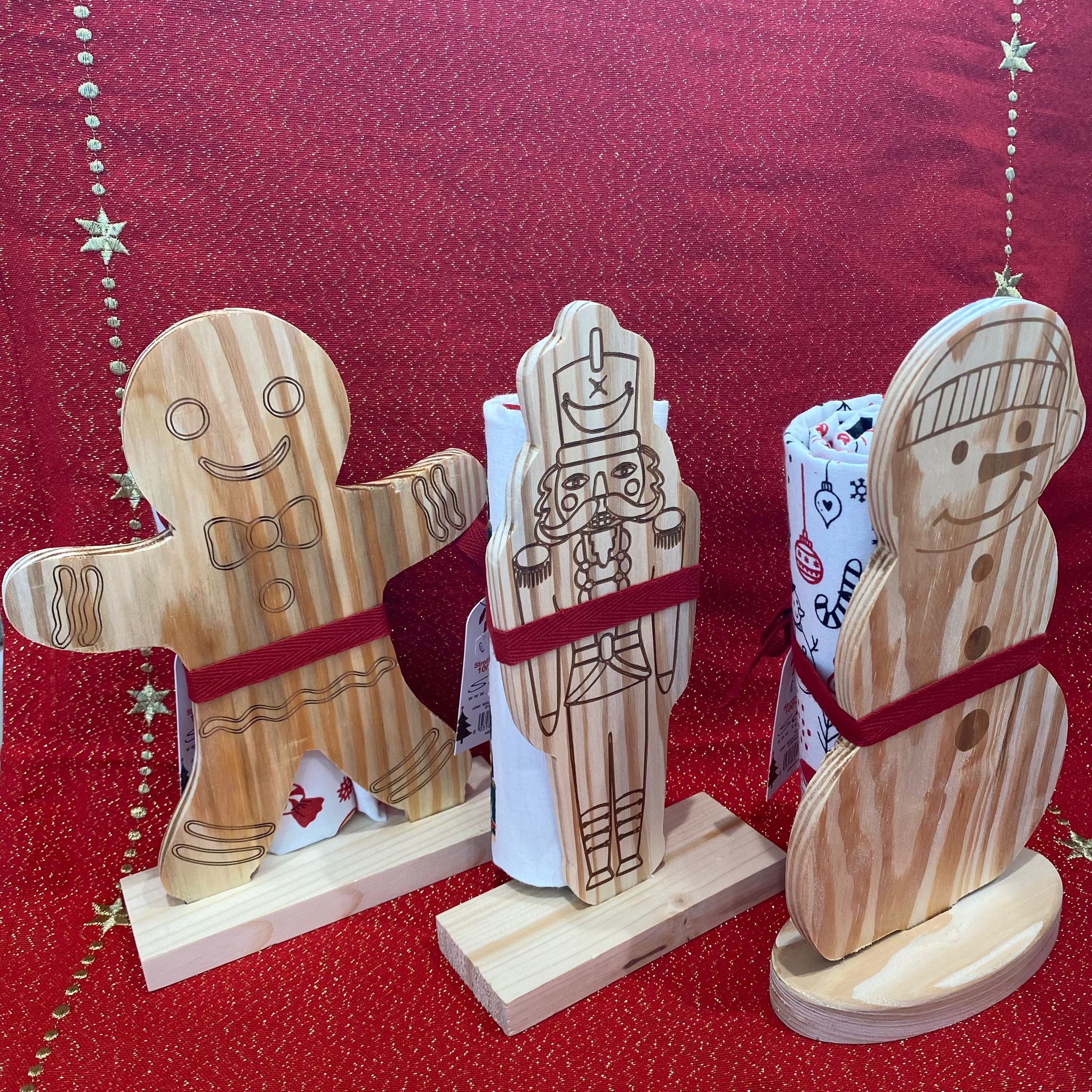 Strofinaccio + decorazione in legno