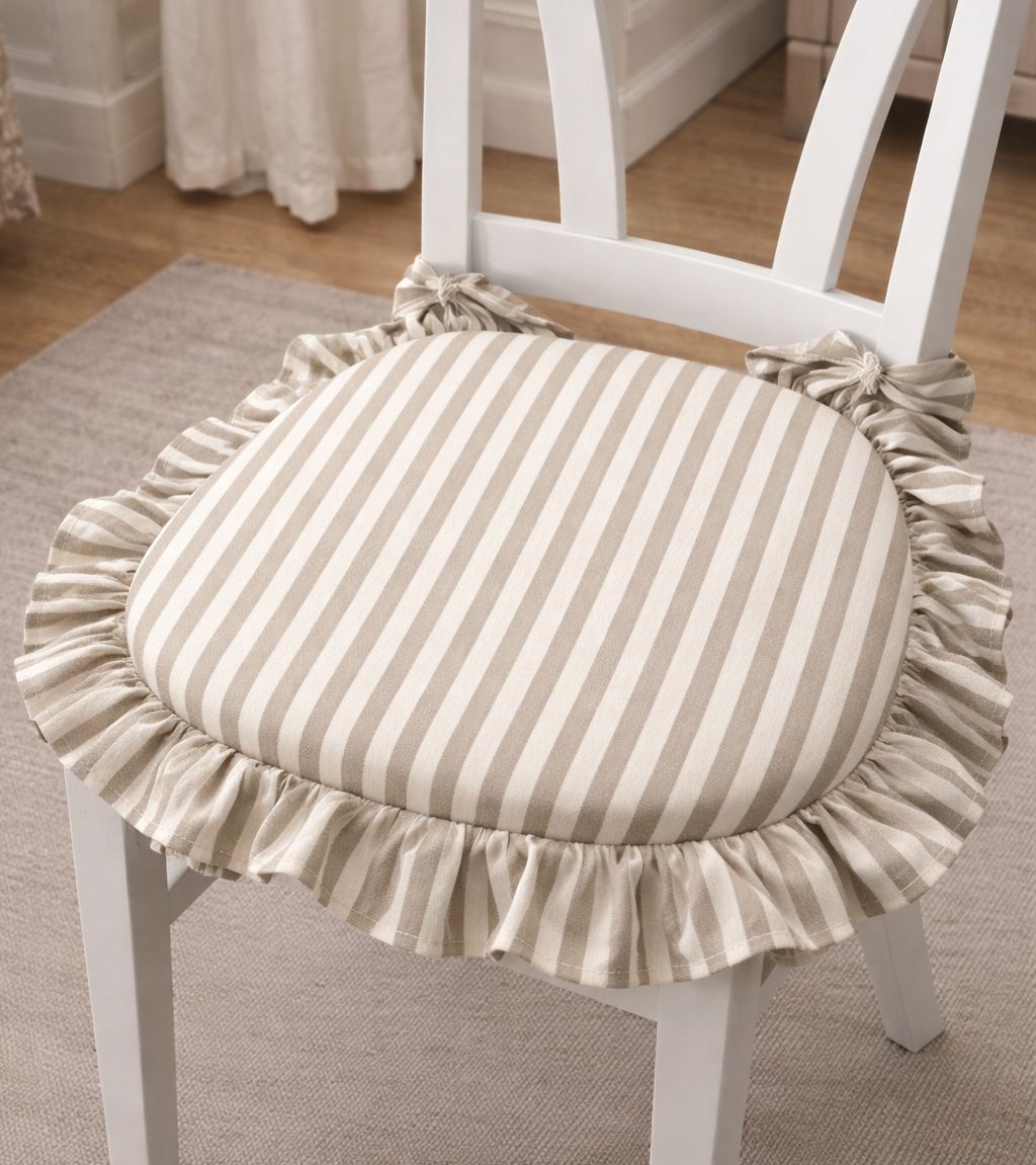 Cuscino da Sedia sfoderabile sagomato con gala Riga