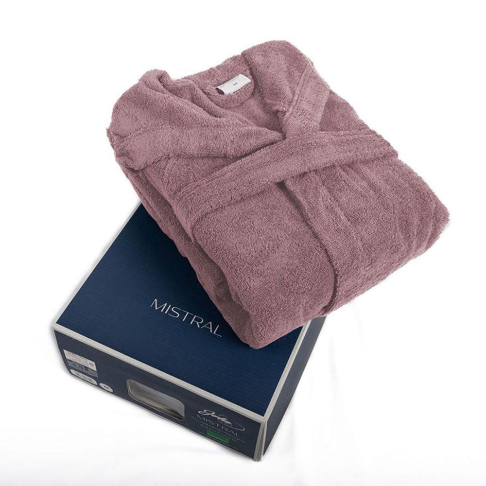 Accappatoio Unisex MISTRAL in SPUGNA Joly ROSA con Iniziale Personalizzata