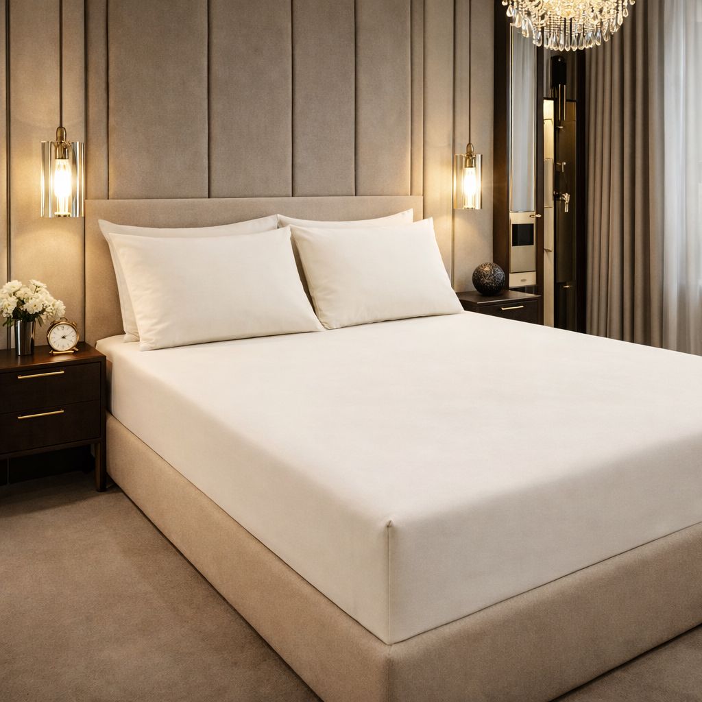 Lenzuolo sotto con angoli manopesca No stiro