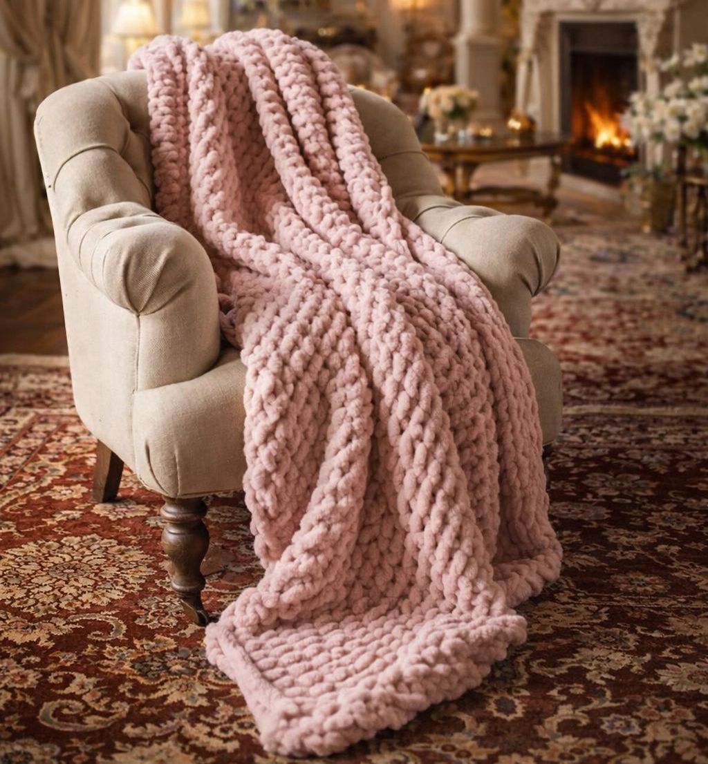 Plaid in ciniglia Blanc Mariclo'