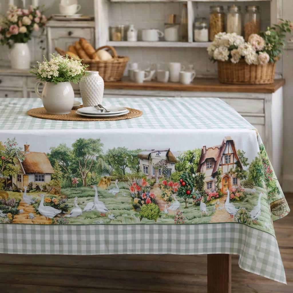 Tovaglia Oche in stampa digitale cotone