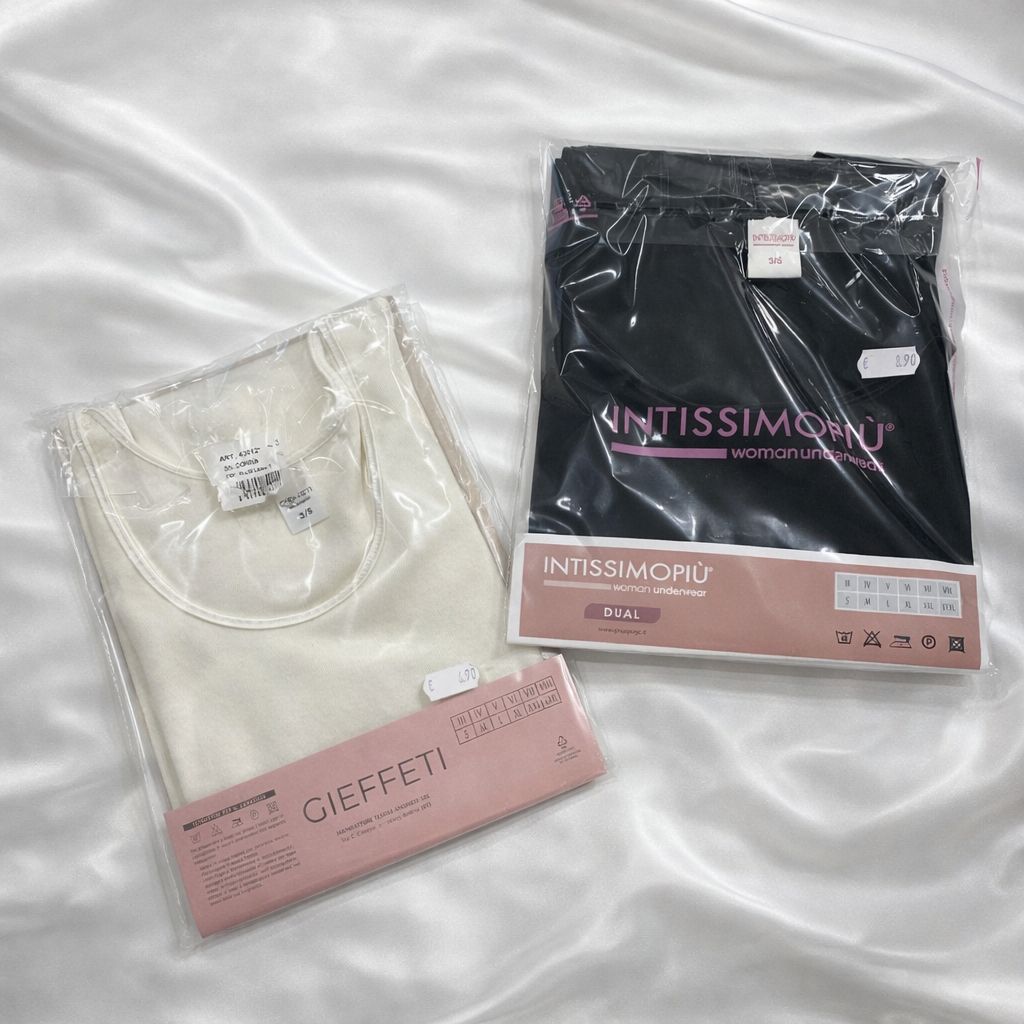 Canotta spalla larga Lana-cotone