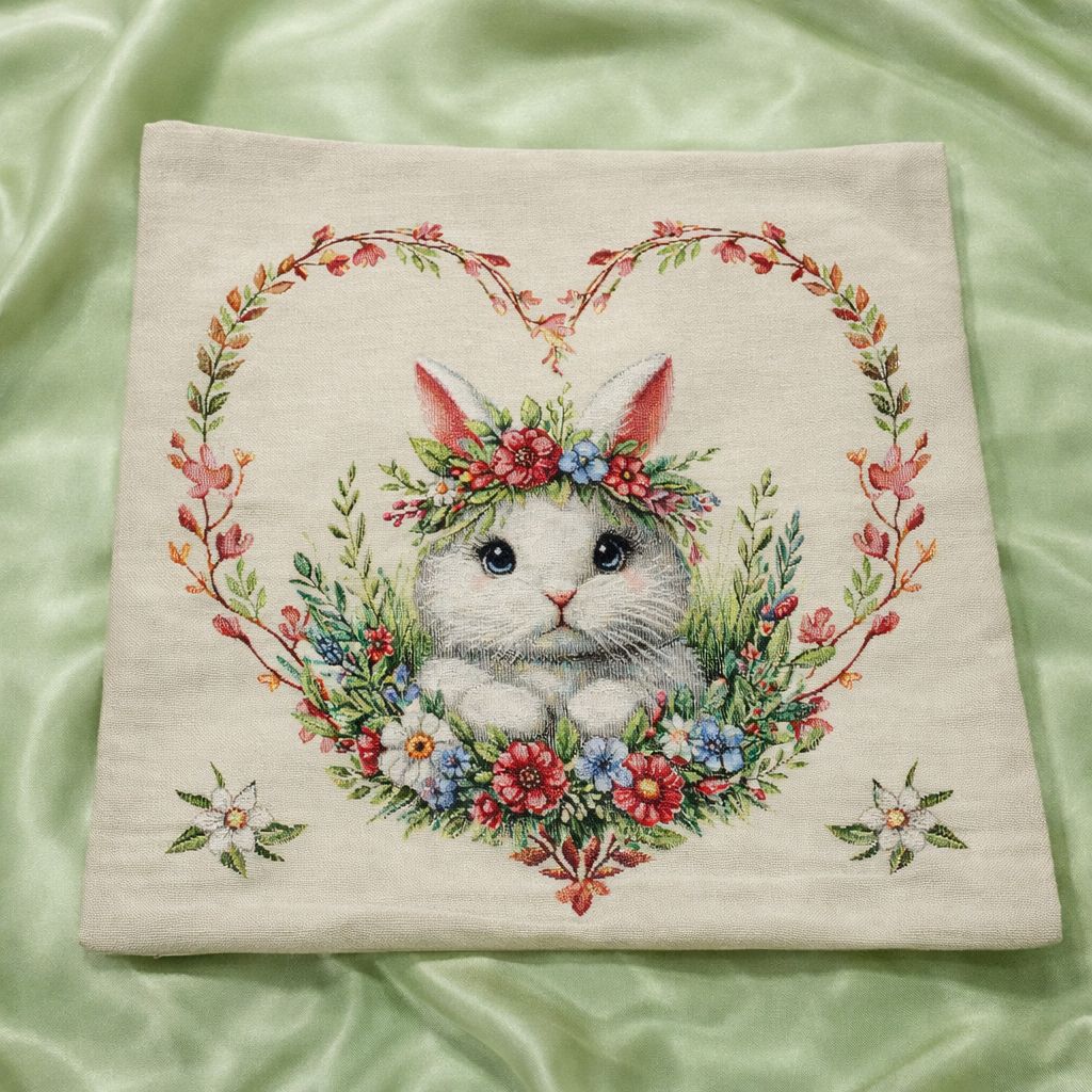 Cuscino arredo Pasqua 40x40 coniglietta