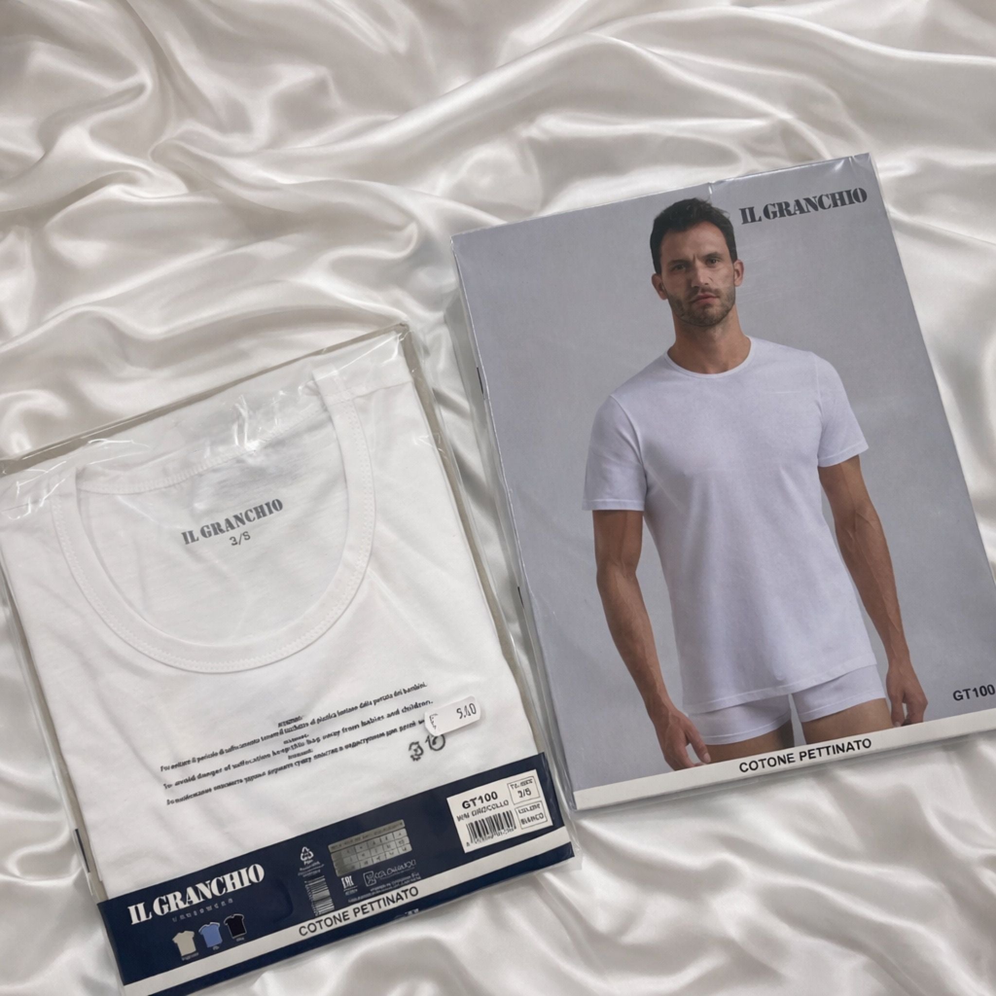 2 T-shirt mezza manica girocollo cotone GT100 Granchio