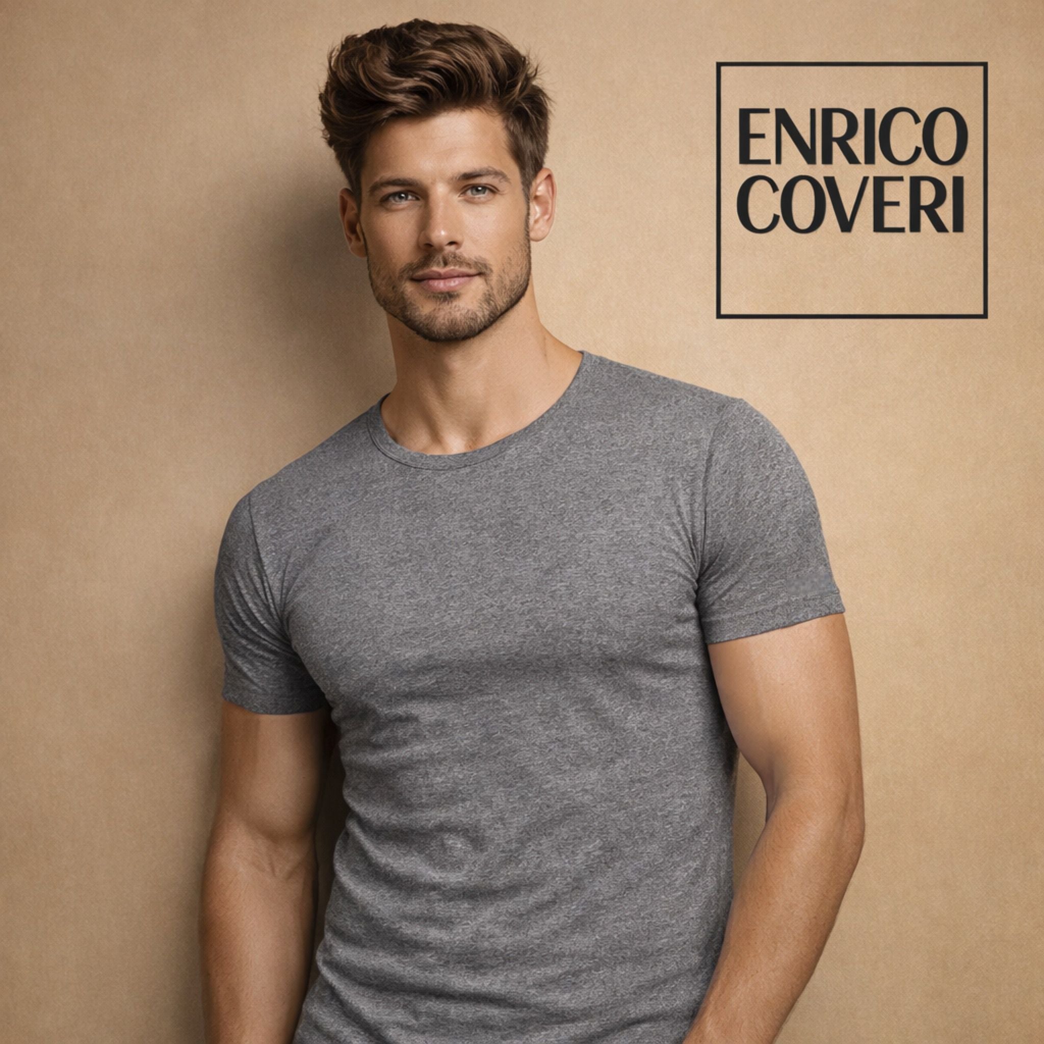 T-shirt mezza manica girocollo taglie conformate ET1100 Maxi Enrico Coveri