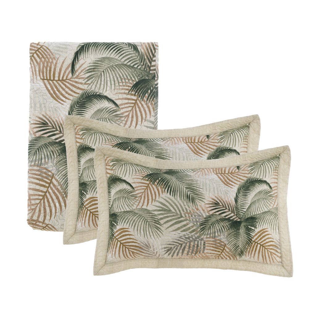 Trapuntino Matrimoniale Tropical + 2 copriguanciali 120 grammi