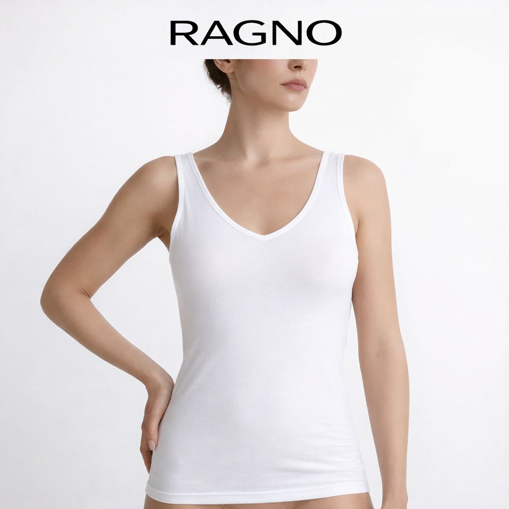 Canotta spalla larga a V DM05AJ Ragno Eco cotone