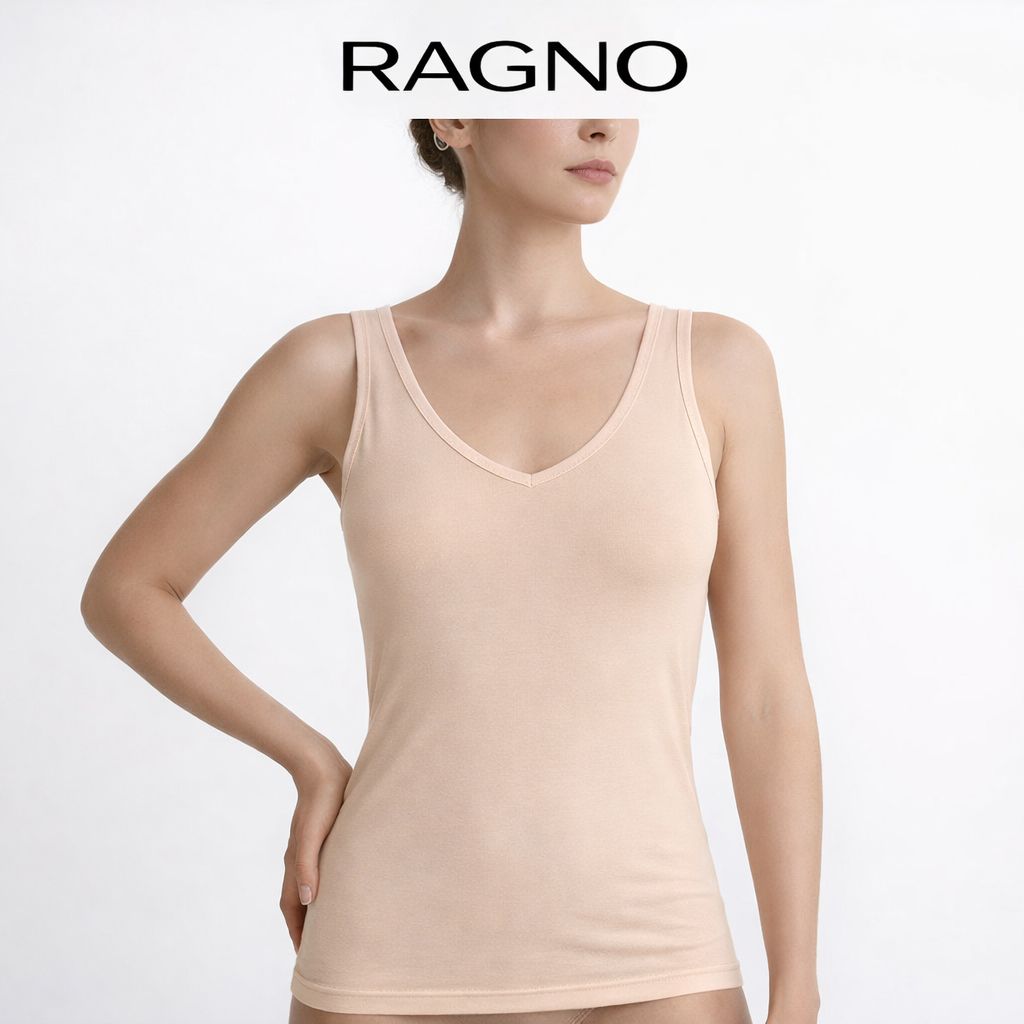 Canotta spalla larga a V DM05AJ Ragno Eco cotone