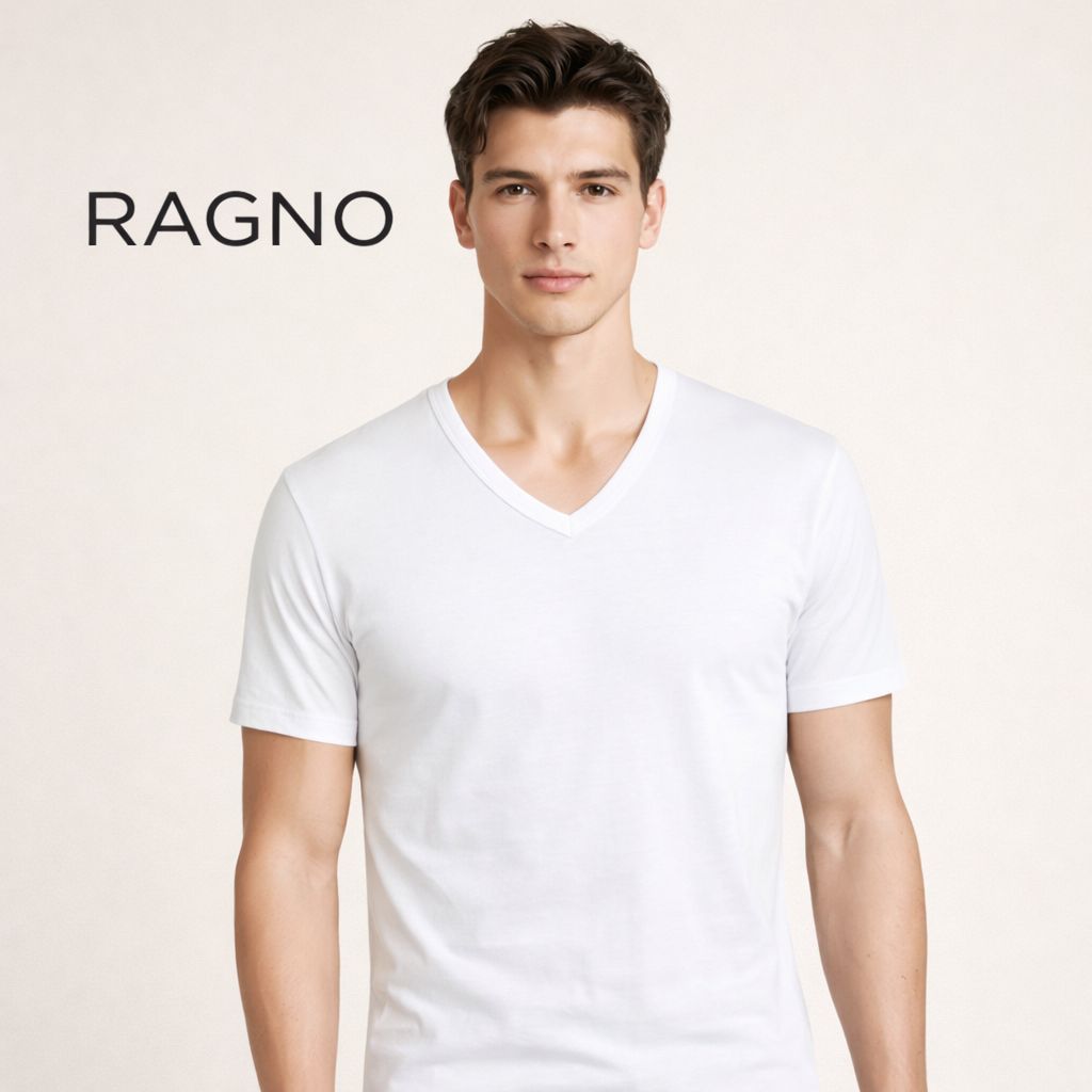 2 T-shirt scollo V 601418 Ragno