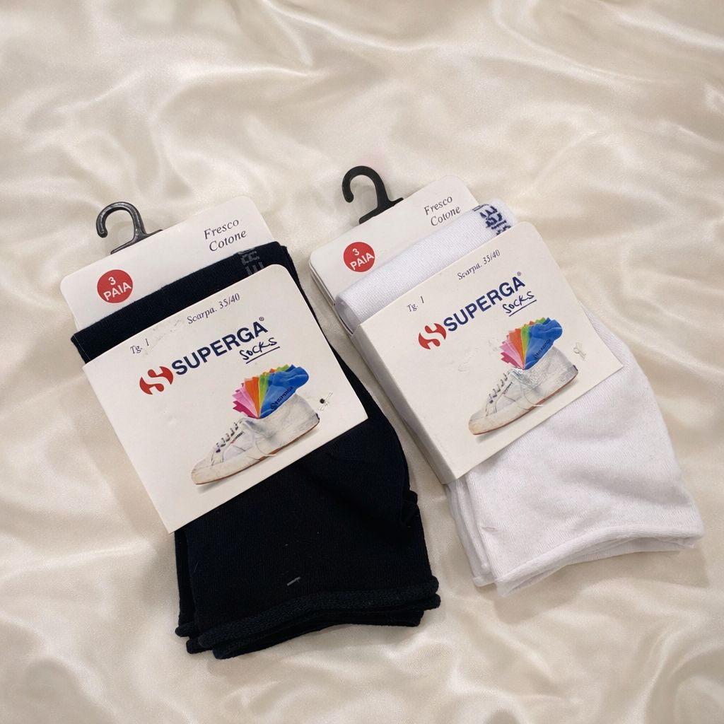 Tris Calzini Superga senza elastico