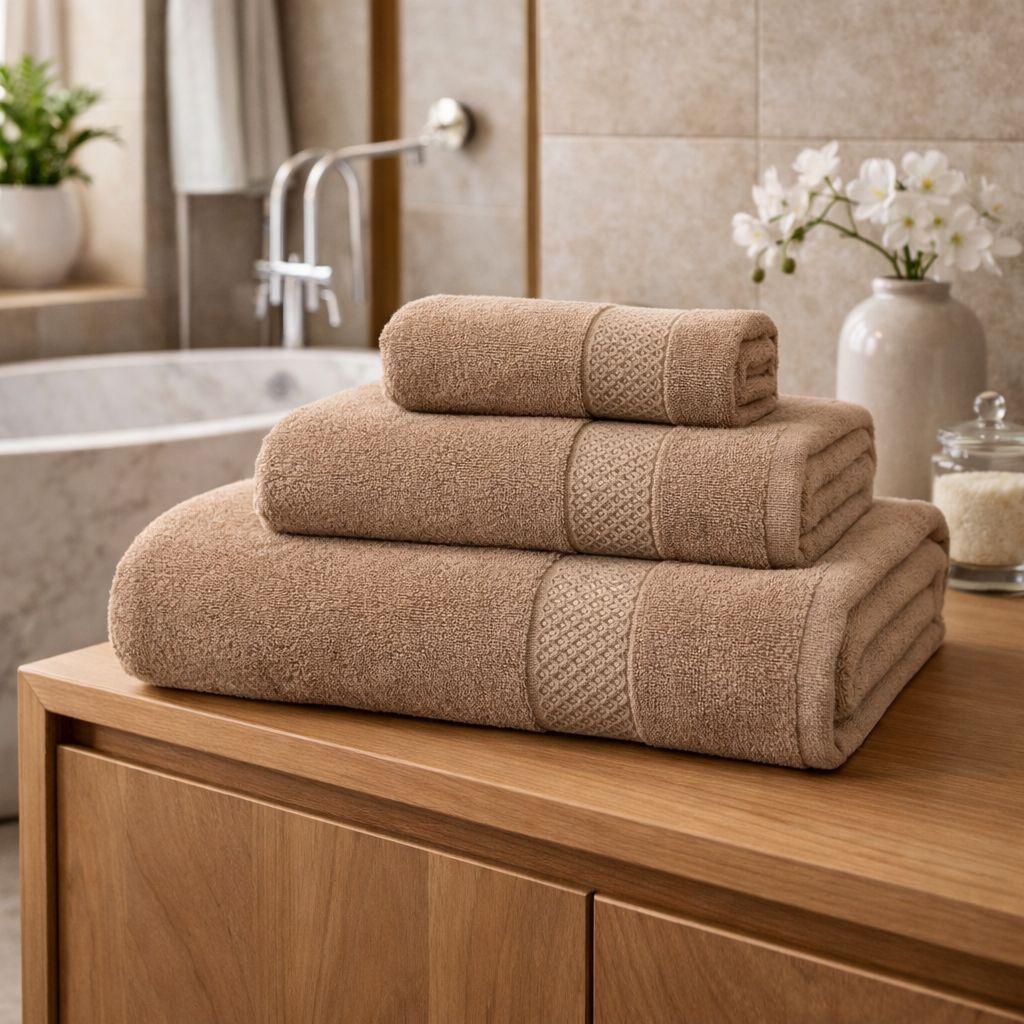 Set 3 Pezzi spugna Telo+ Viso+ Ospite