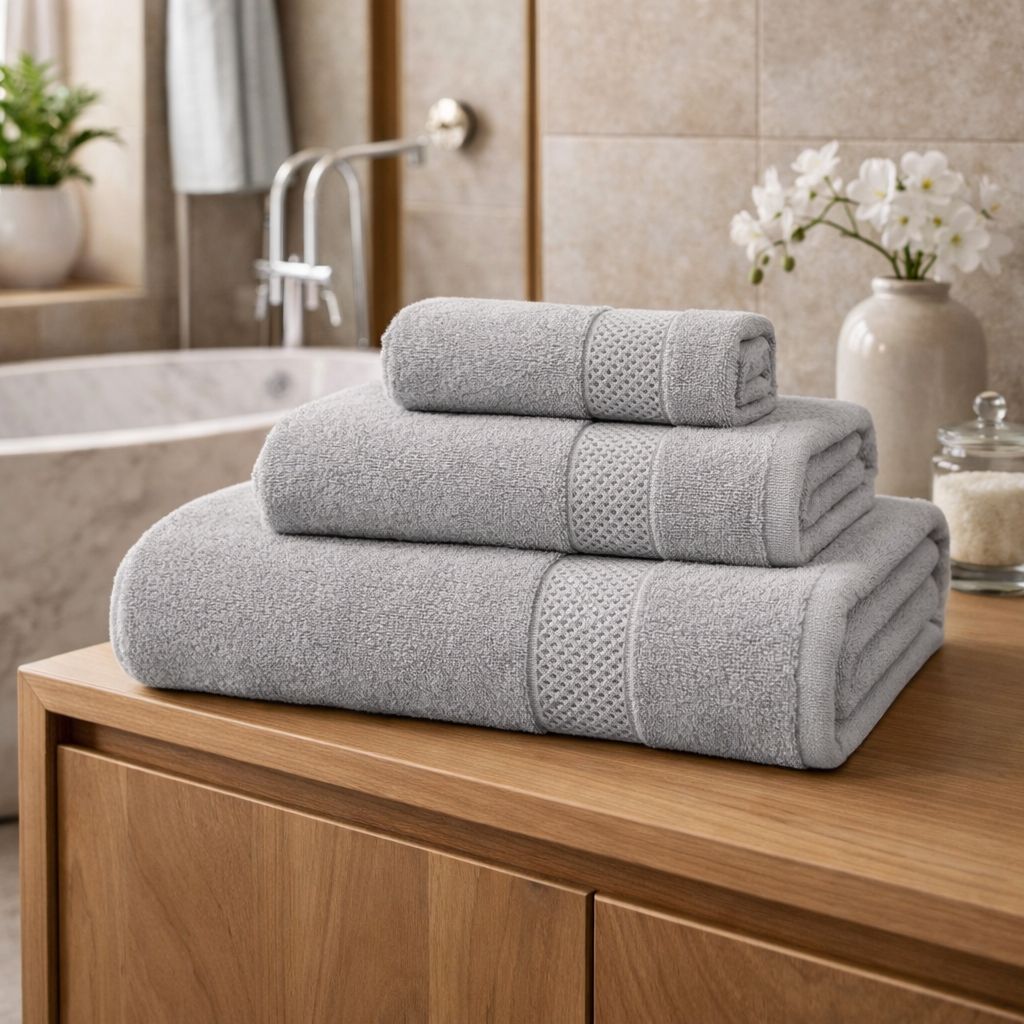 Set 3 Pezzi spugna Telo+ Viso+ Ospite