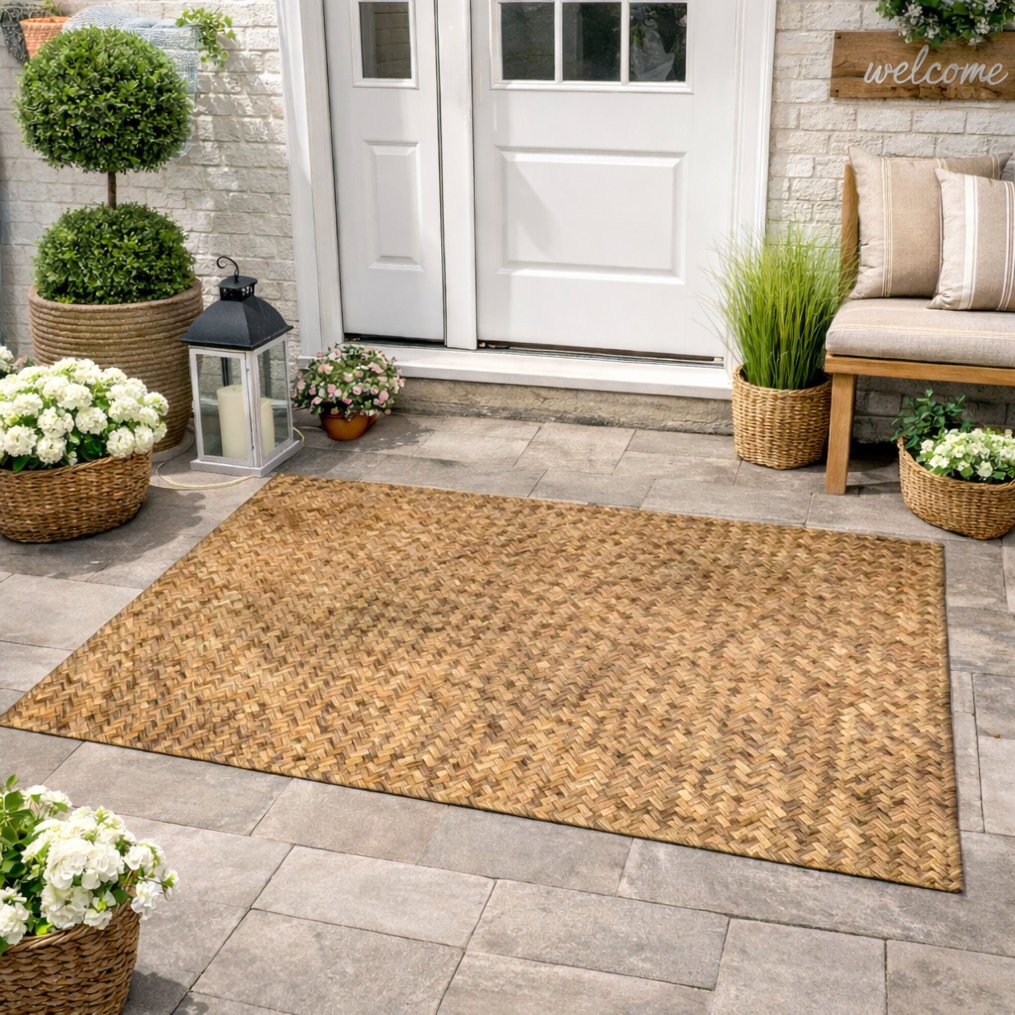 Tappeto in vinile RATTAN di Interno in pelle