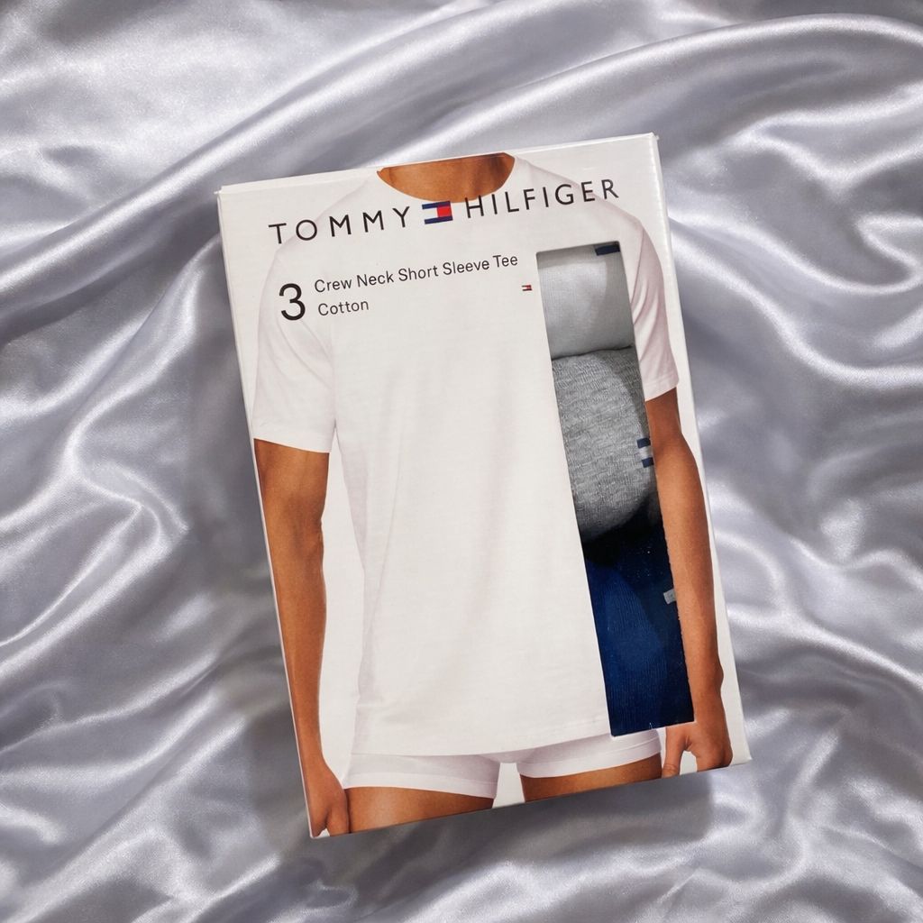 Tris t-shirt Tommy Hilfiger Bianca/grigia/Blu