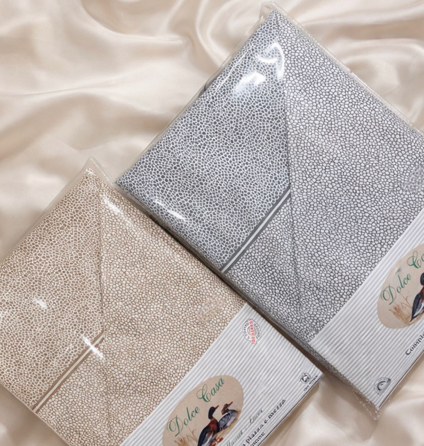 Completo lenzuolo micro geometrica con riga