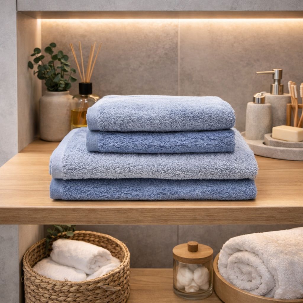 Asciugamani Set 4 Pezzi Tinta Unita