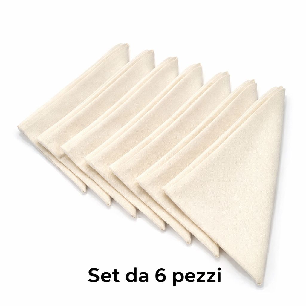 Set Tovaglioli Panama Tinta Unita