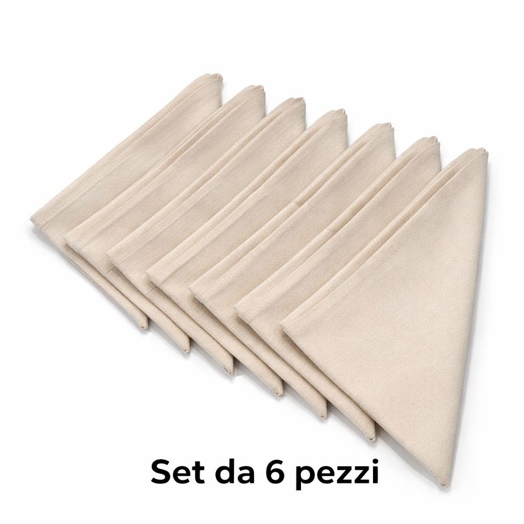 Set Tovaglioli Panama Tinta Unita