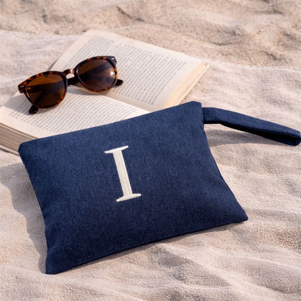 Pochette Rivera Blu con cifra