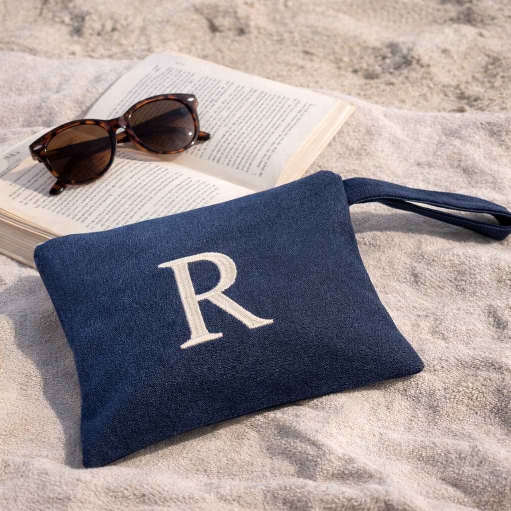 Pochette Rivera Blu con cifra