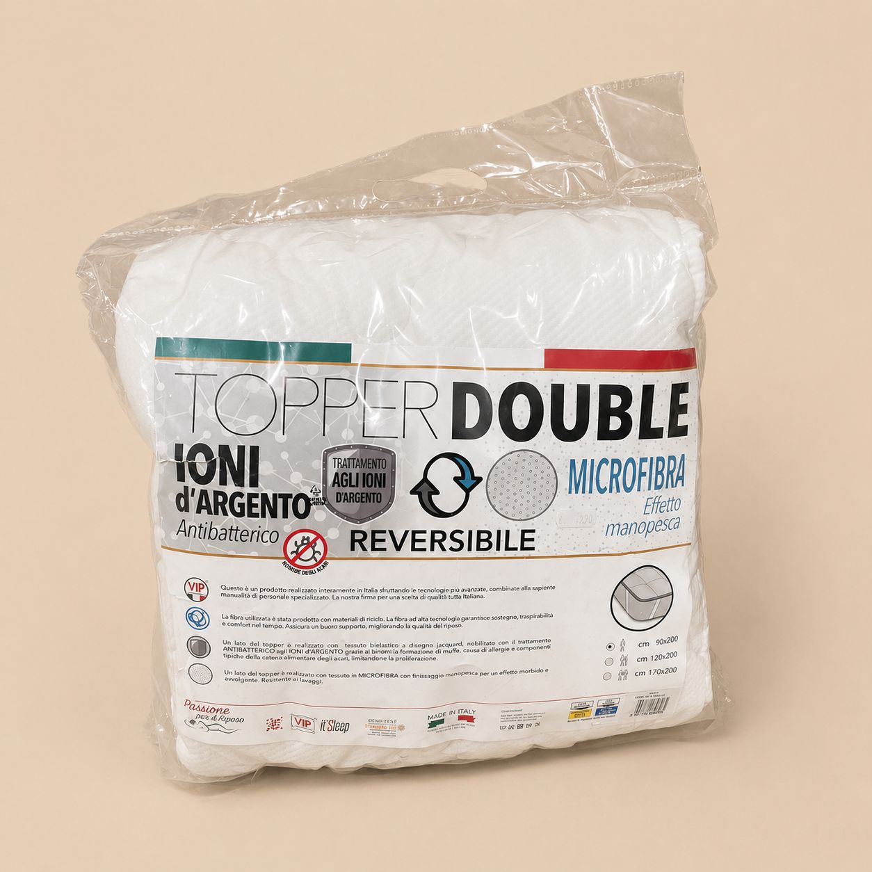 Topper double in microfibra