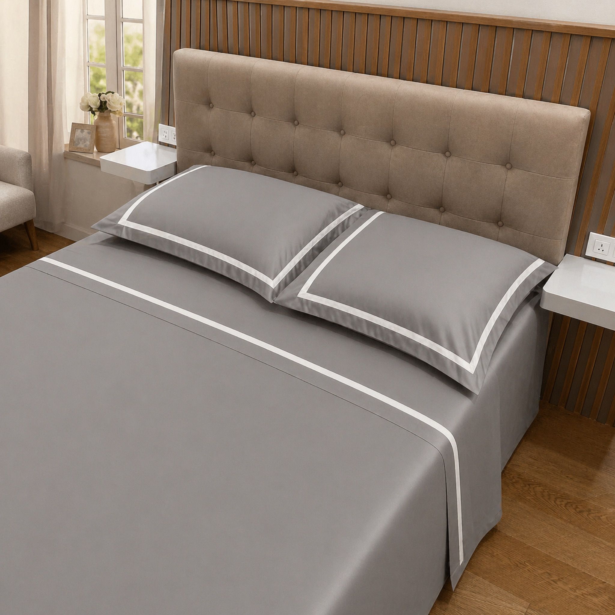 Completo Lenzuola Raso di Cotone art Milano Art Deco