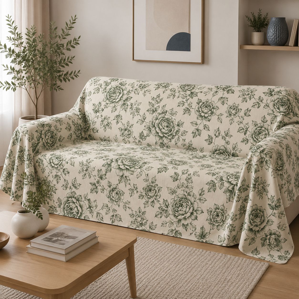 Telo arredo-Gran foulard Peonia