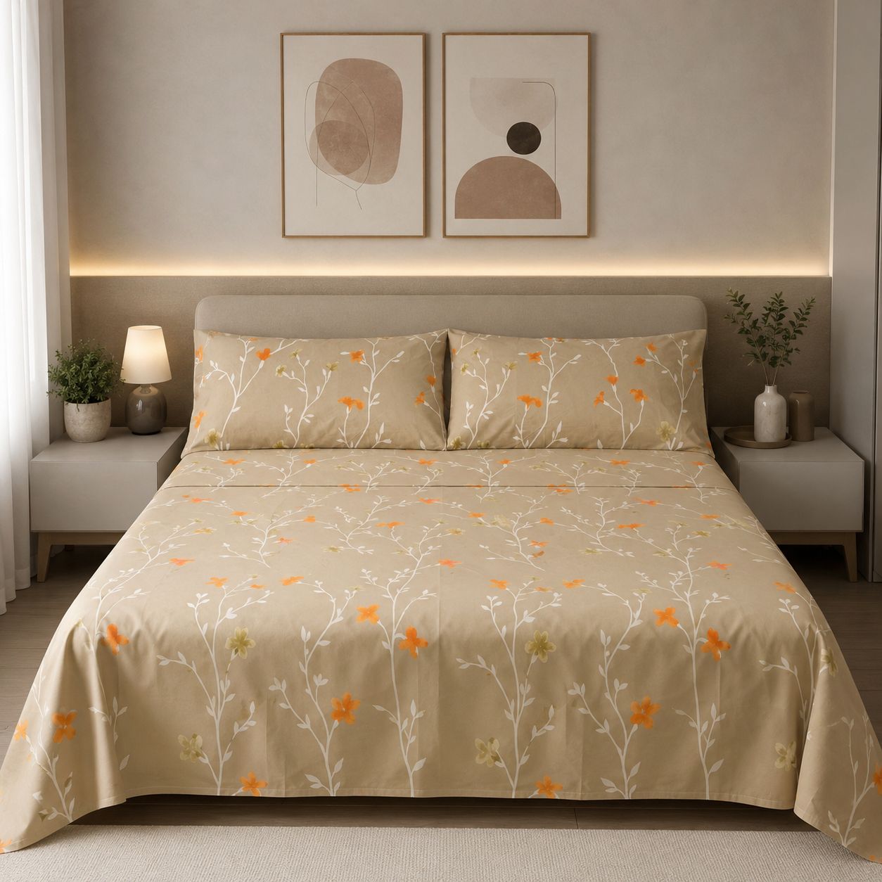 Completo Lenzuola Fiori di Ambra