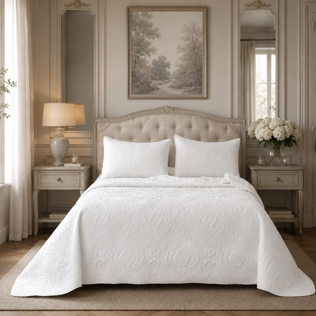 Trapuntina Blanc Mariclo' in Cotone