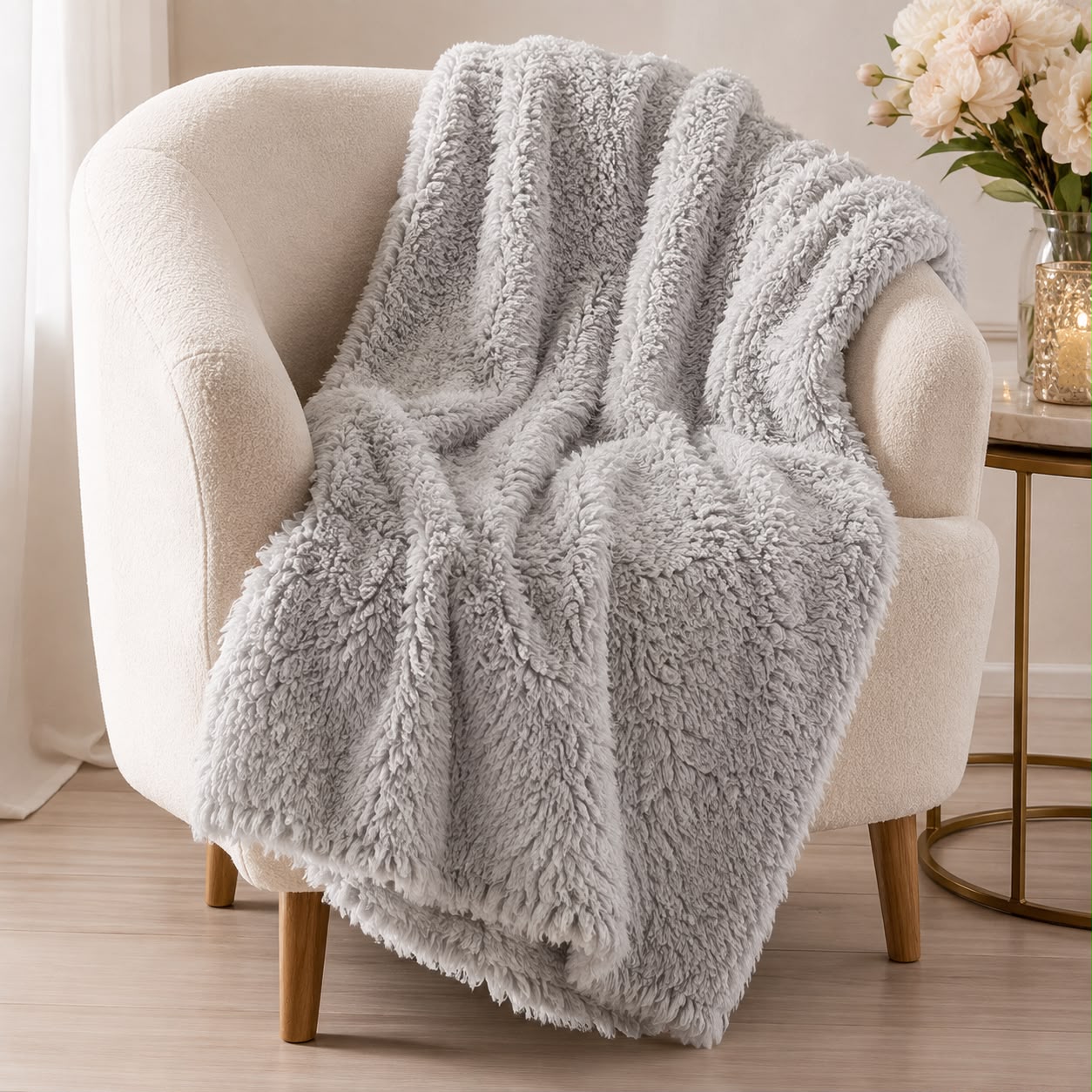 Plaid con sherpa Blanc Mariclo'