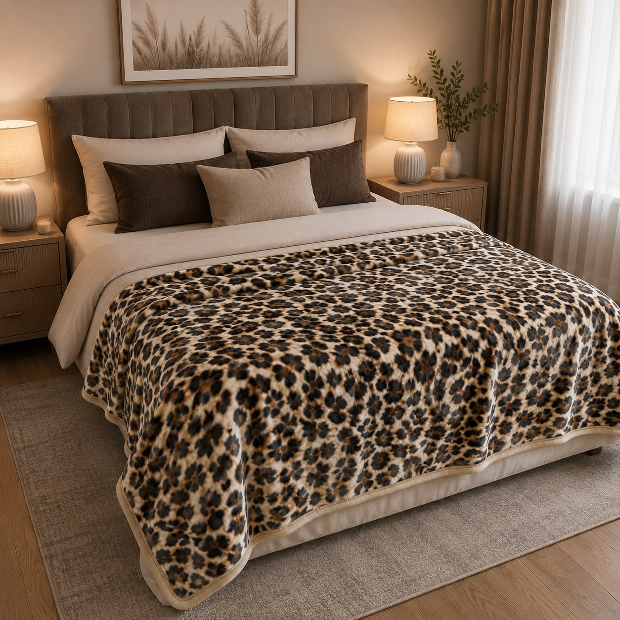 Coperta stampata Everest leopardata