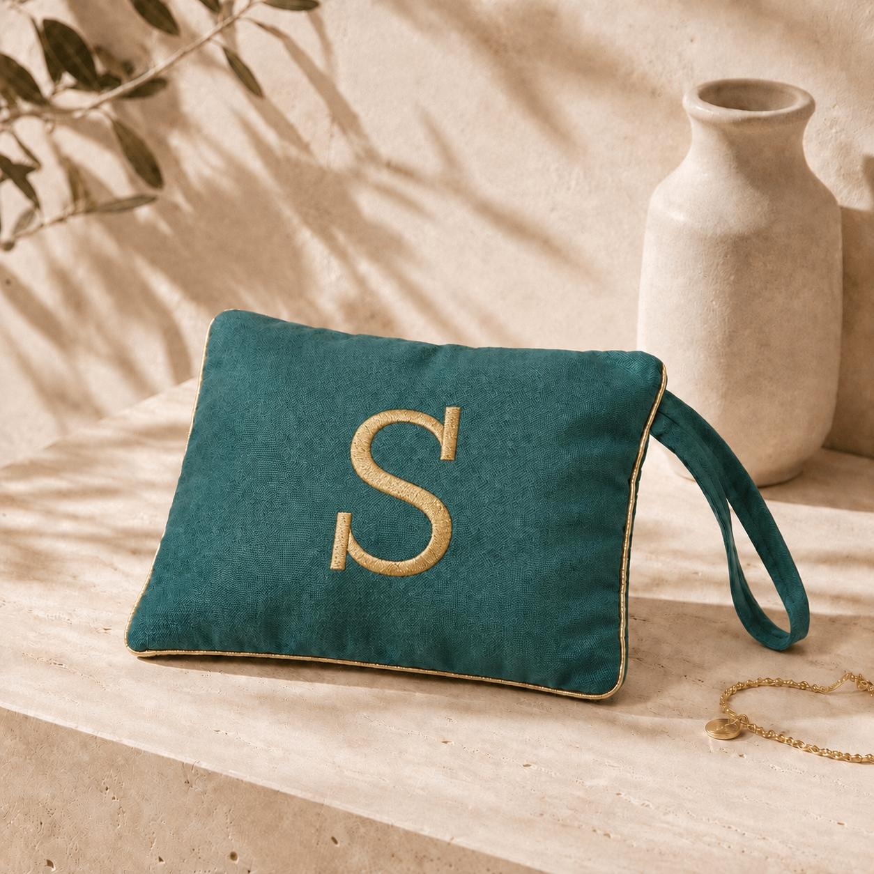 Pochette con Cifra Velluto