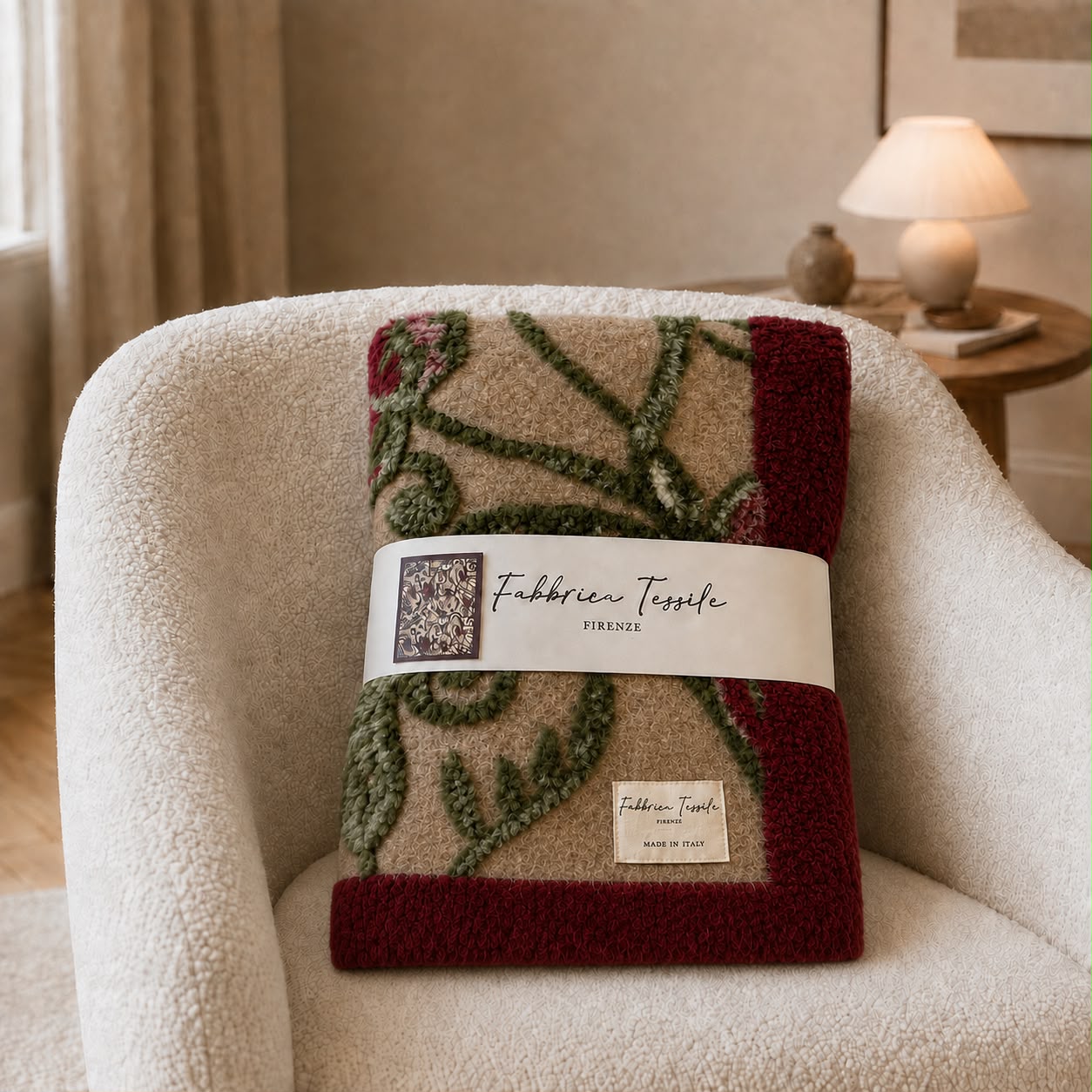 Plaid In Lana cotta Baccarat Fabbrica Tessile