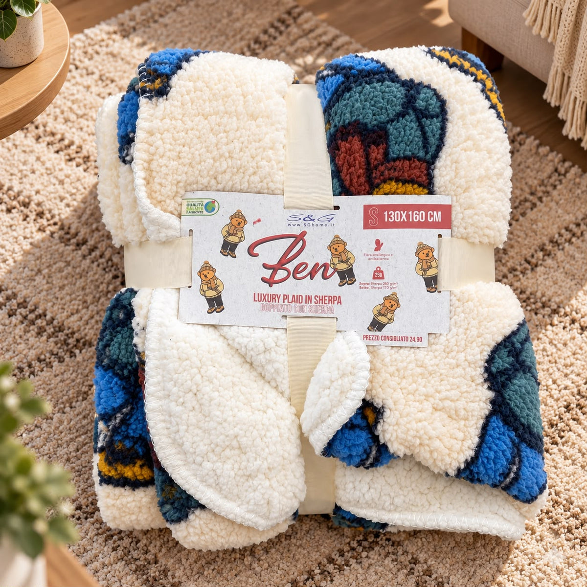 Plaid con sherpa Ben s & g home