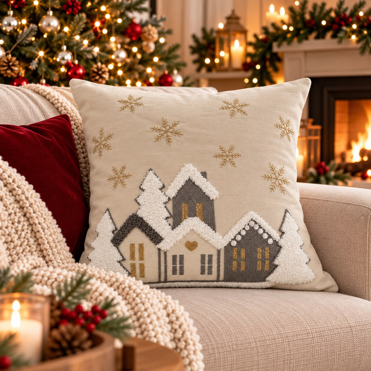 Cuscino Meid Paesaggio Natale
